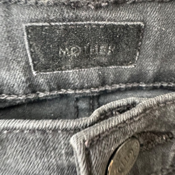 MOTHER High Waisted Rider Black Ankle Jeans Not Guilty Black 32 - Picture 7 of 8